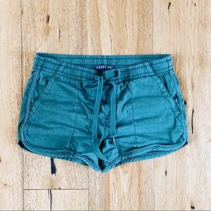 Green cargo shorts